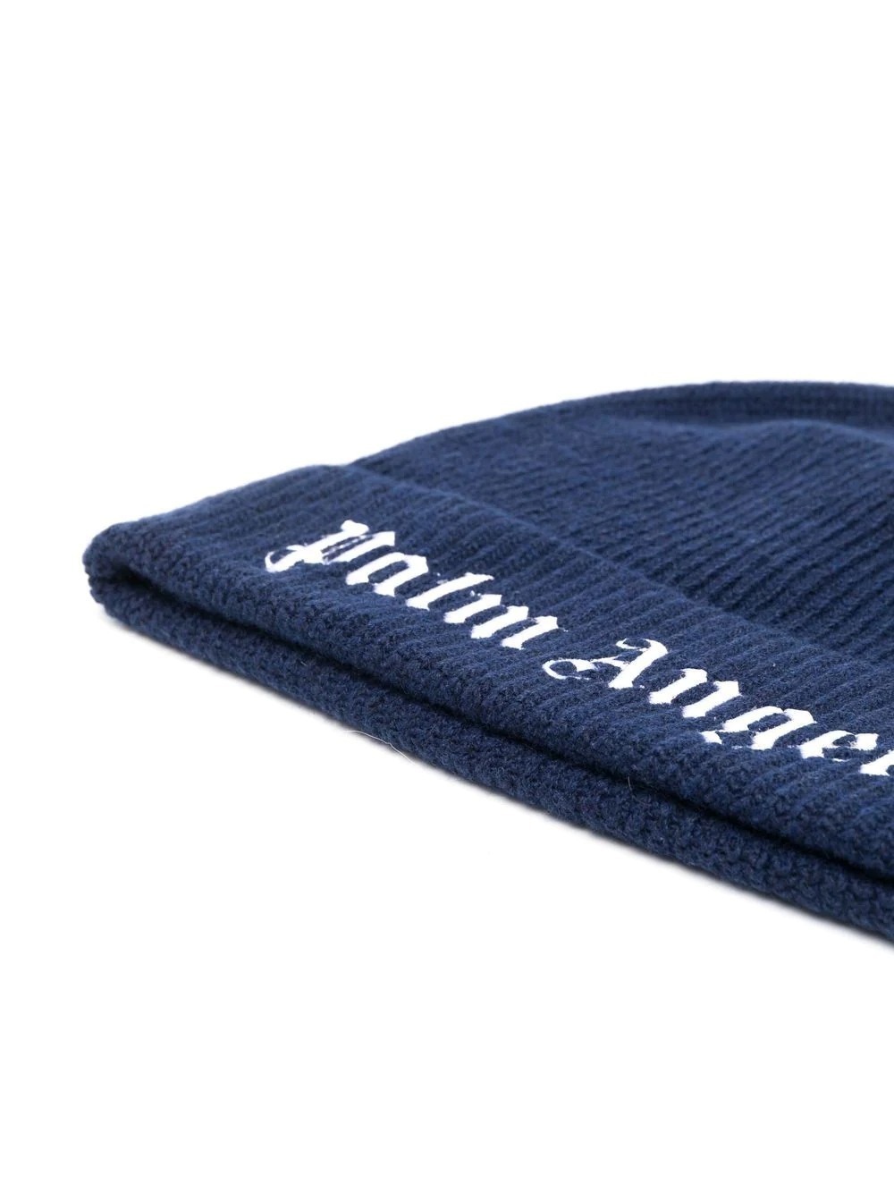 Palm Angels Kids Knitted Logo Beanie 4 - 8 Years Blue By Childsplay Clothing In Black