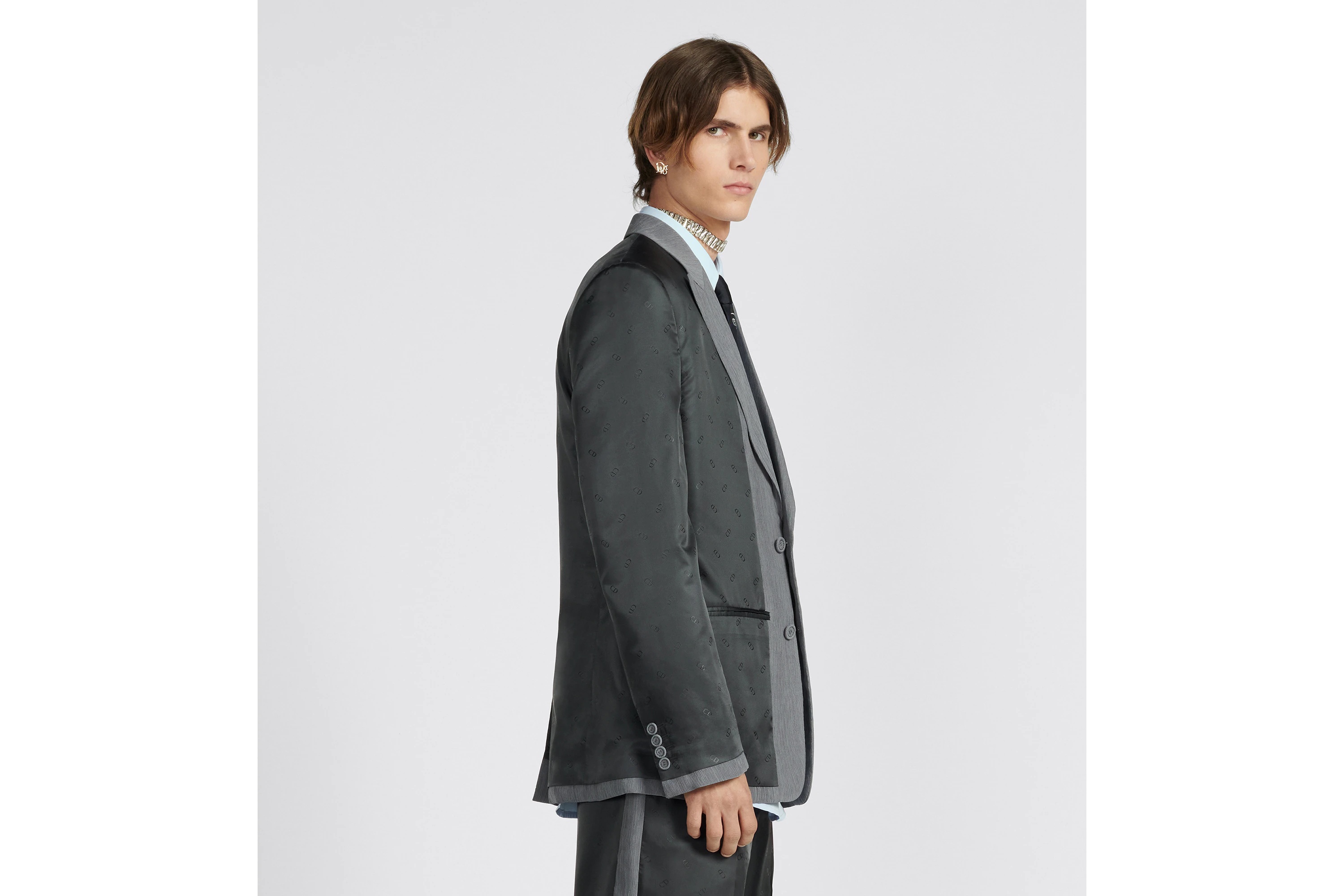 Dior Logo Suit Jacket In Black