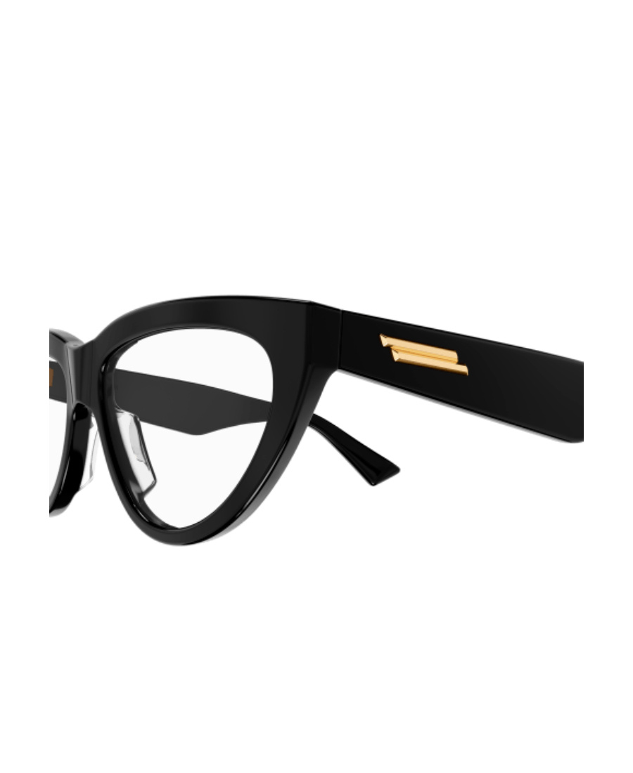Shop Bottega Veneta Cat-eye Frame Glasses In Black