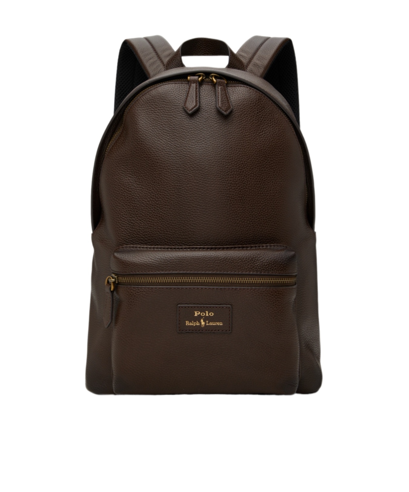 Polo Ralph Lauren Leather Zip-fastening Backpack In Black