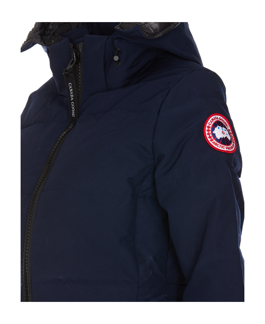 Canada Goose Hooded Padded Coat In Black