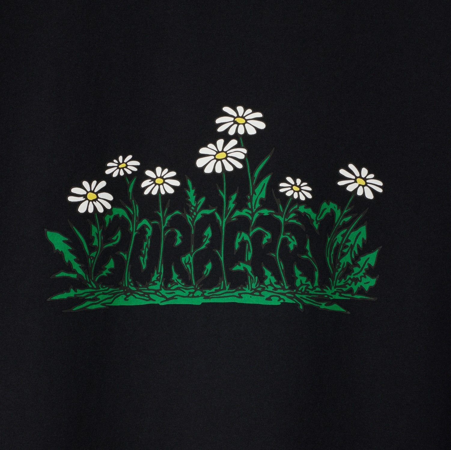 Burberry Daisy-logo Cotton T-shirt In Black