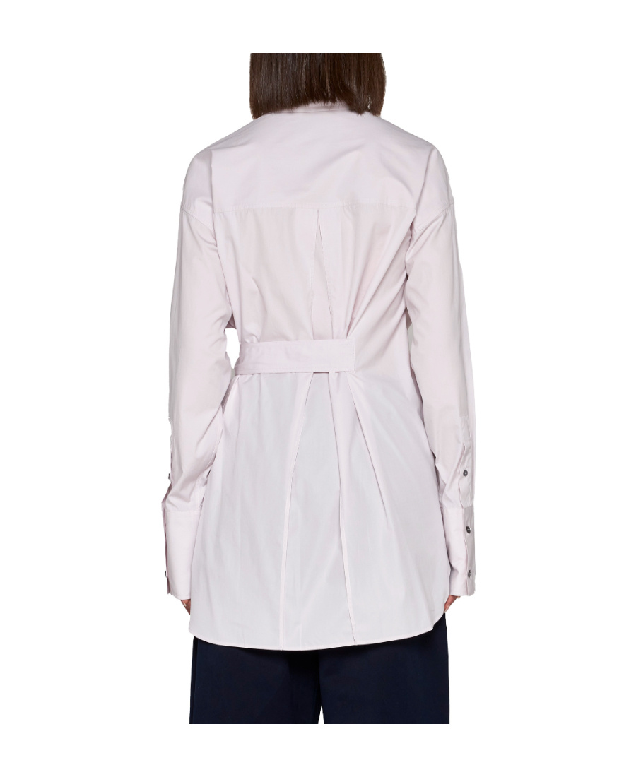Studio Nicholson Long-sleeved Belt Shirt In White