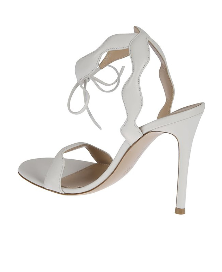 Shop Gianvito Rossi Open-toed Heels In White