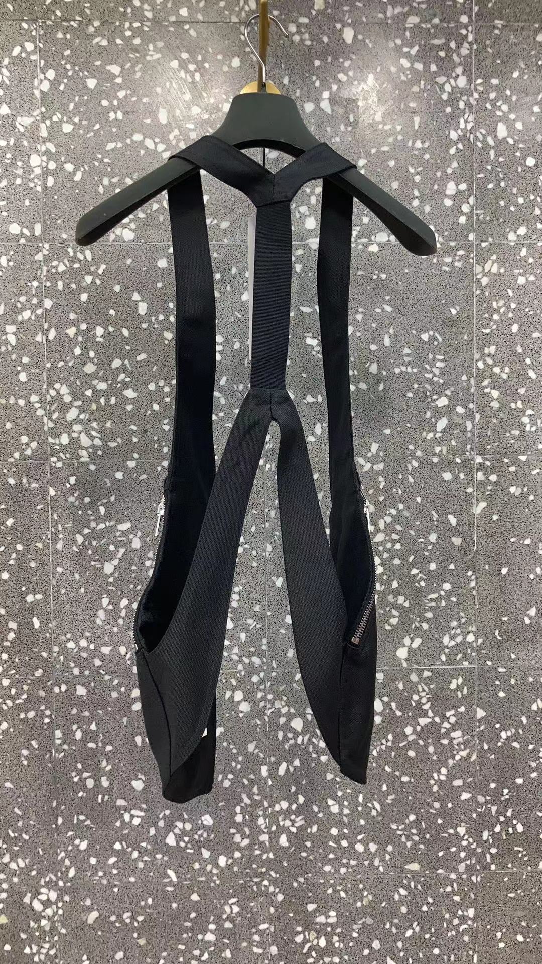 Rick Owens Bauhaus Lido Sleeveless Vest With Back Strap In Black