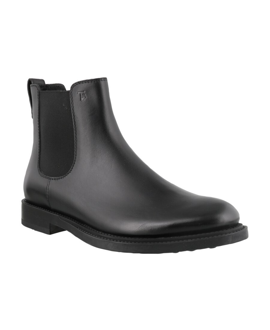 Tod's Leather Ankle Boots In Black