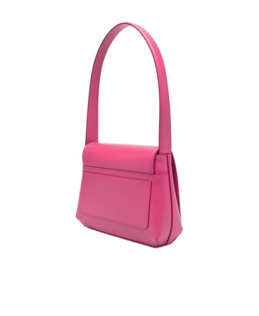 Dolce & Gabbana Leather Shoulder Bag With Dg Logo In Pink