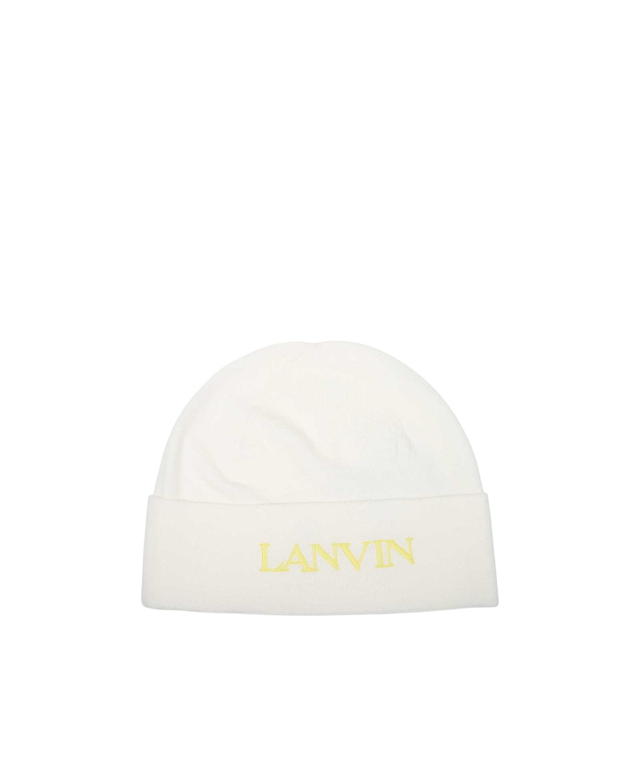LANVIN LOGO EMBROIDERED WOOLEN CAP
