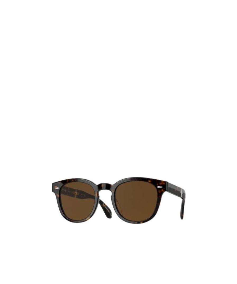 Oliver Peoples Logo Sunglasses In Brown