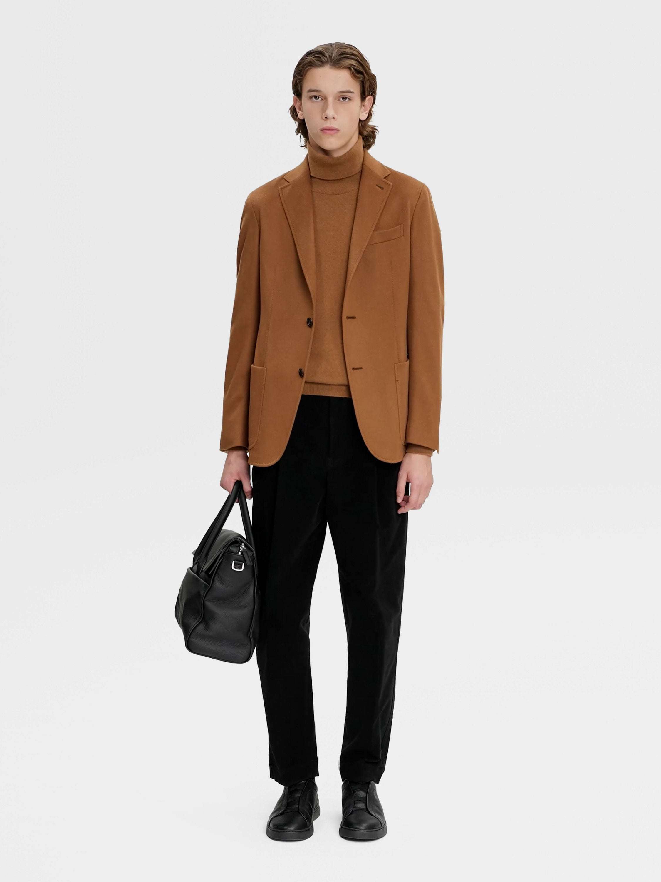 Zegna Deconstructed Oasi Cashmere Sport Coat In Brown