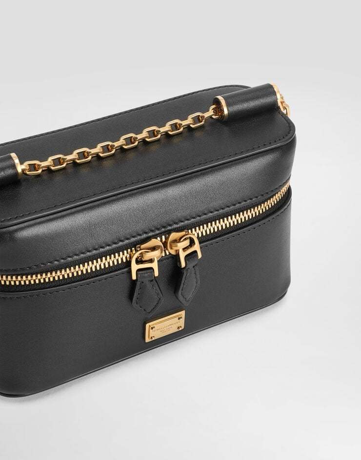Shop Dolce & Gabbana Sicily Cube Vanity Bag In Black