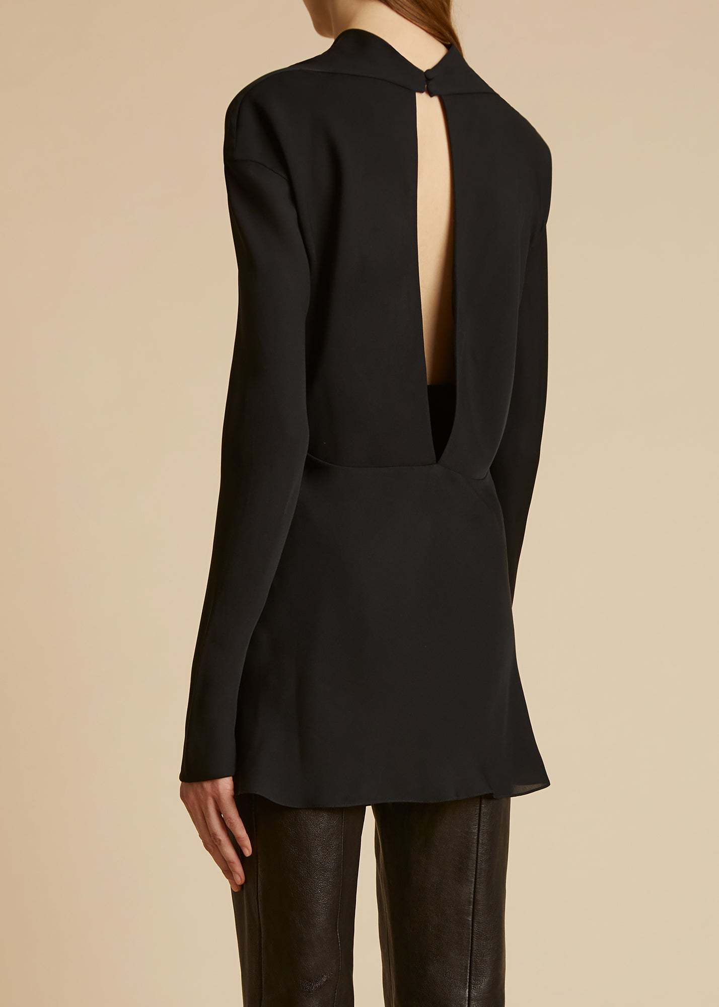 Khaite Long-sleeved Blouse In Blue