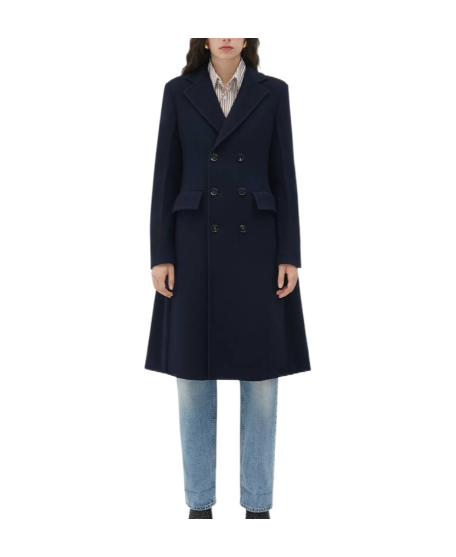 Bottega Veneta Double-breasted Coat Clothing In Black