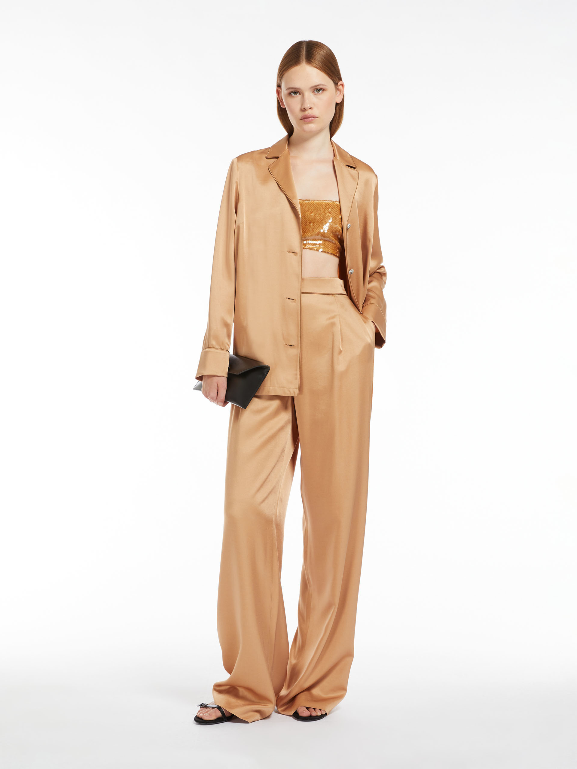 Max Mara Light And Airy Trouser For Women In Nude