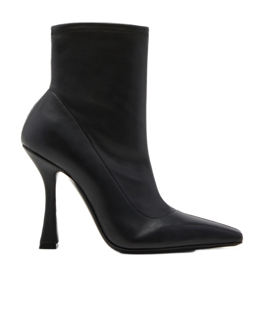 Casadei Geraldine 100mm Leather Boots In Black