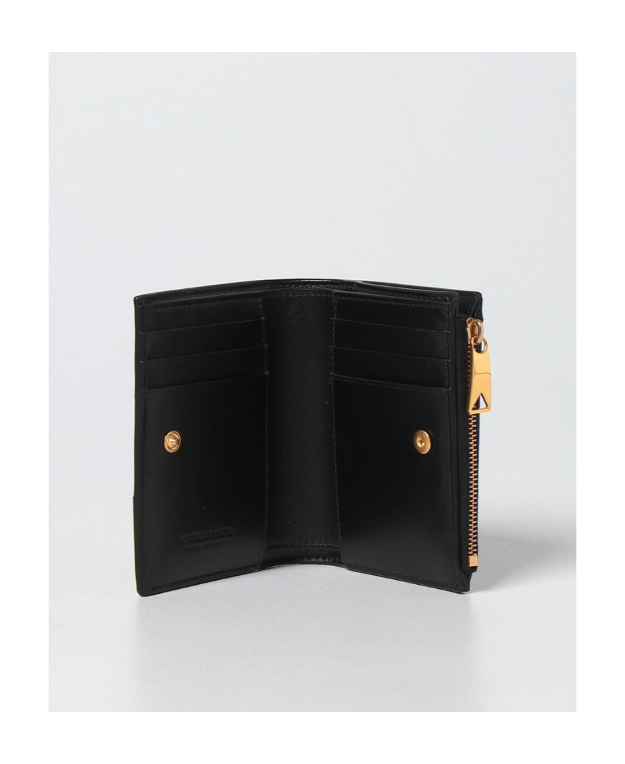 Shop Bottega Veneta Intrecciato Leather Purse In Black