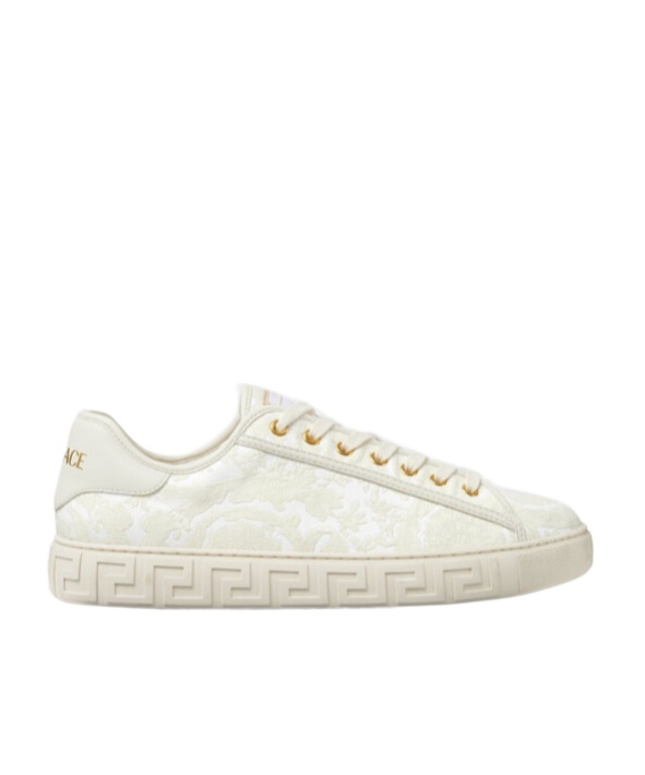 Versace Barocco Greca Low Top Sneaker In White