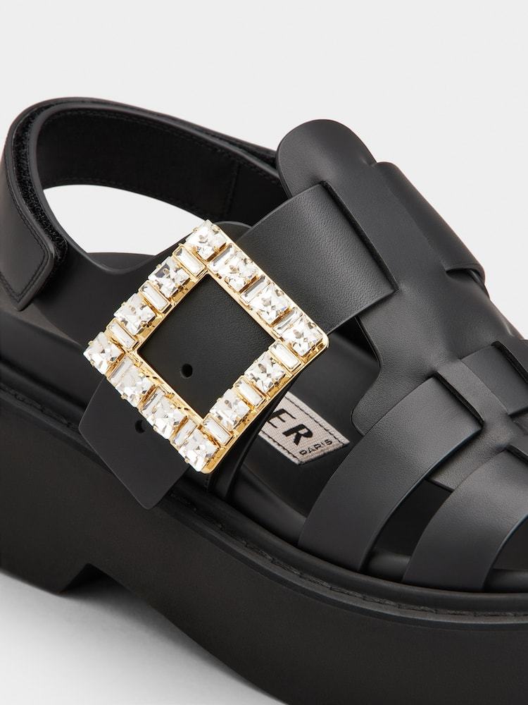 Roger Vivier High Strass Sandal Platform Chunky Sole