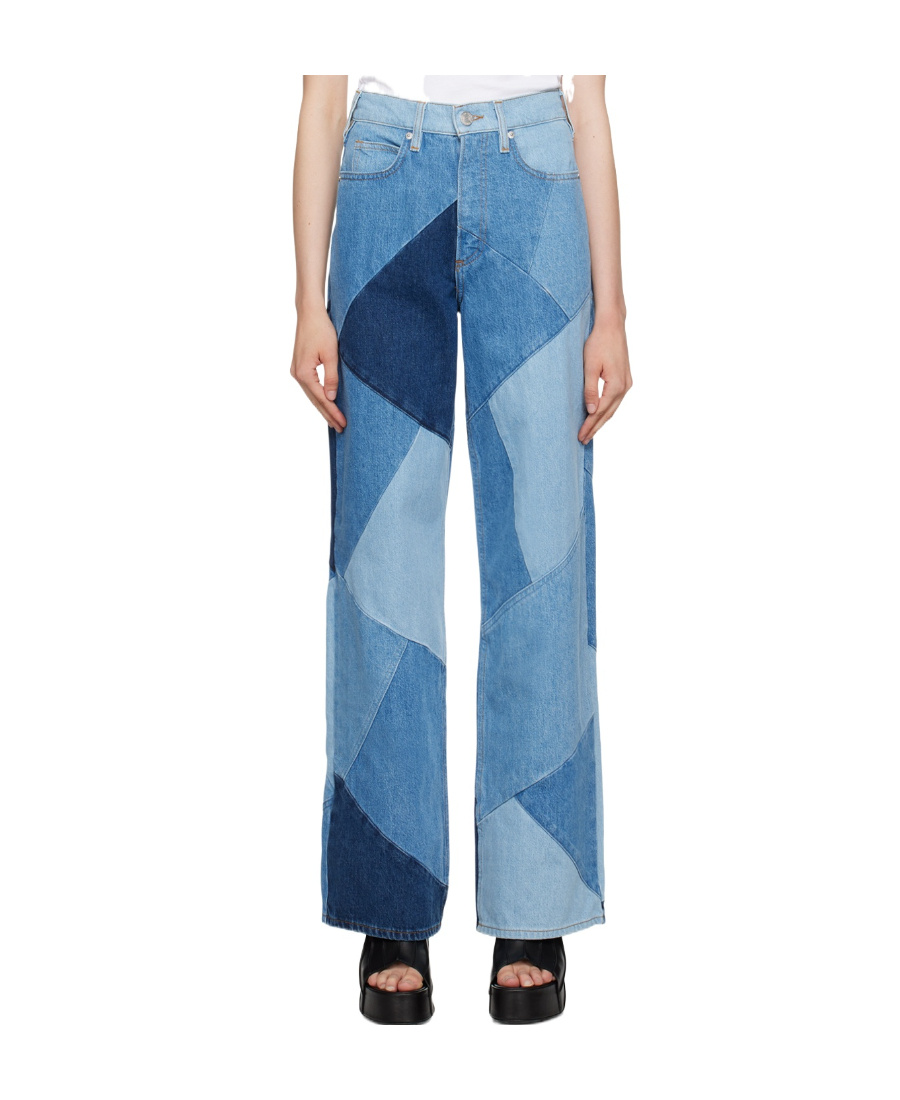 Frame Le High N Tight Quilted Jeans In Blue