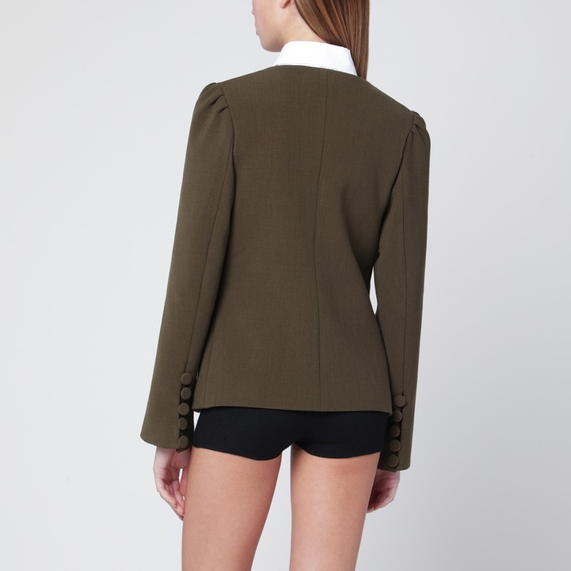 Namacheko Moss Green Wool-blend Jacket In Brown