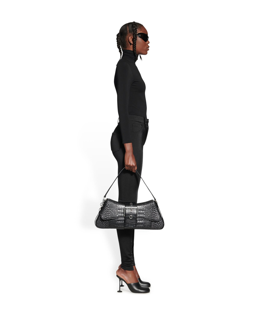 Balenciaga Skinny-leg Zip-hem Legging Pants In Black
