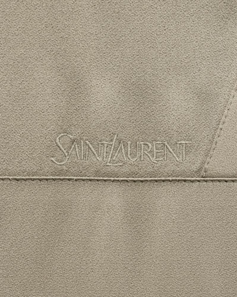 Saint Laurent Teddy Zip-up Bomber Jacket In Nude