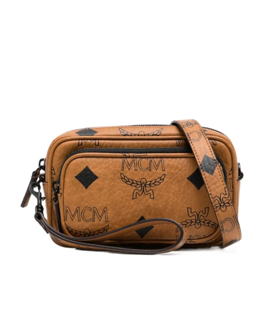 Mcm Aren Wristlet Mini Crossbody Bag In Brown