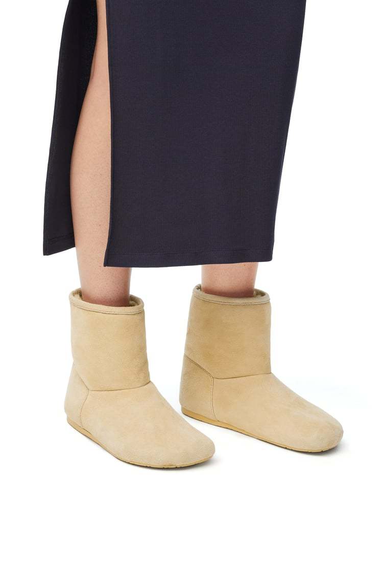 Loewe Lago Short Boots In Nude