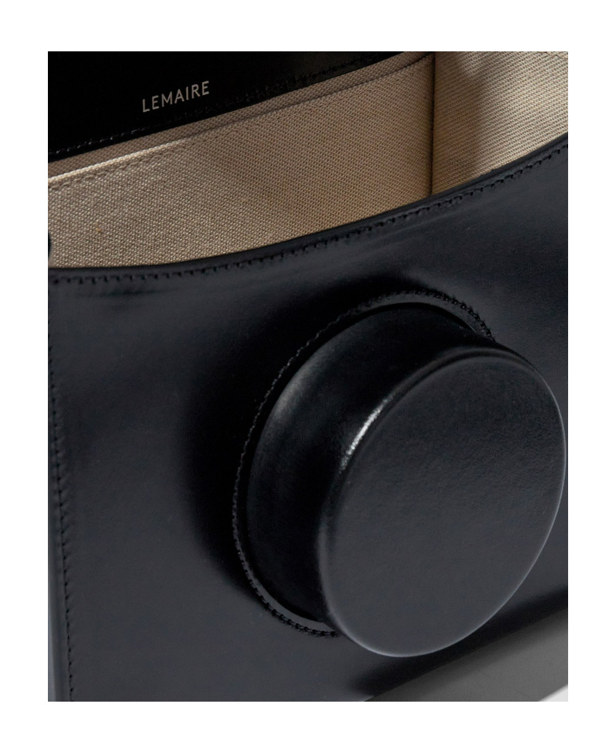 Lemaire Black Flip Shoulder Bag In Black