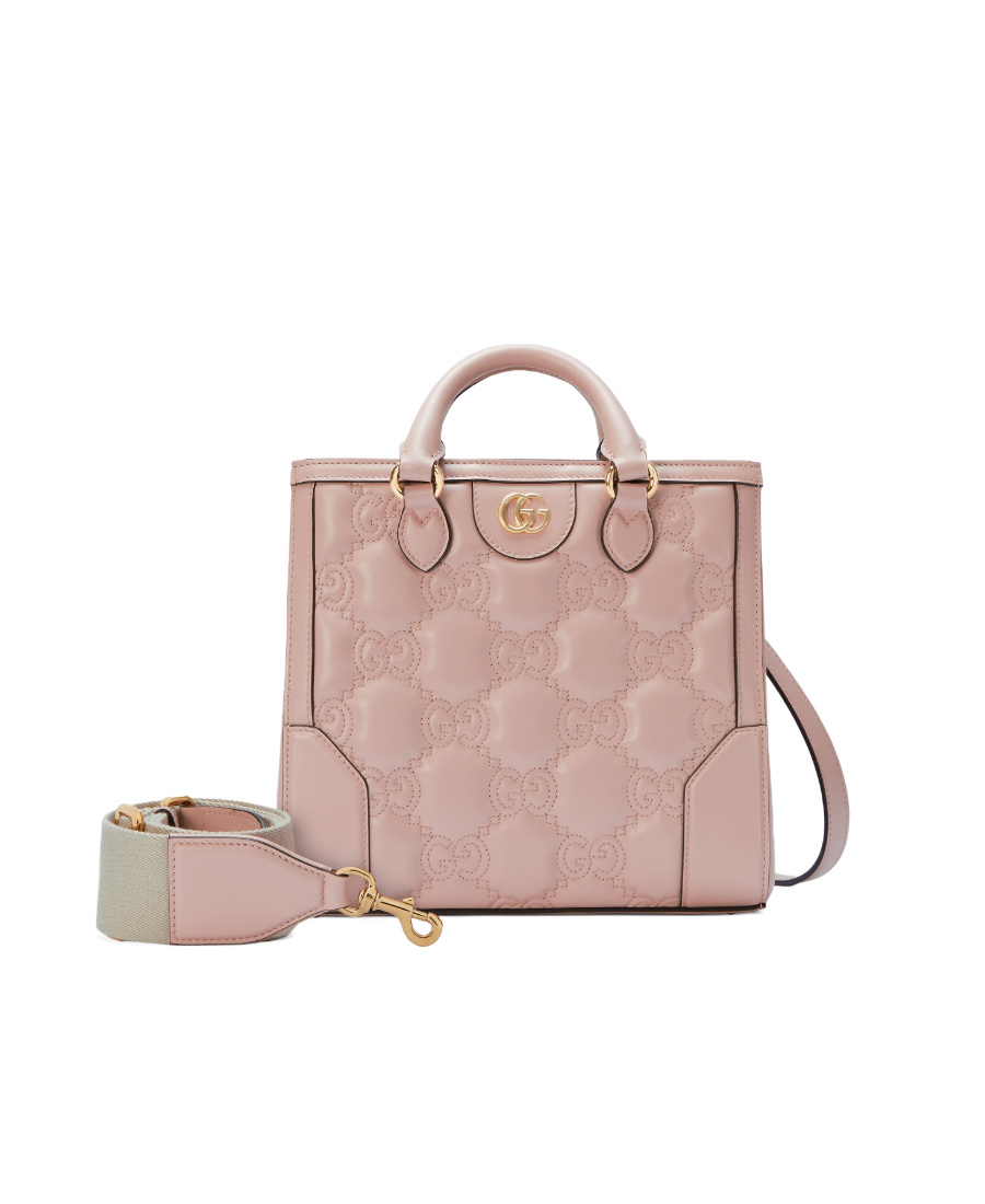 Gucci Gg Logo-embossed Mini Tote Bag In Nude