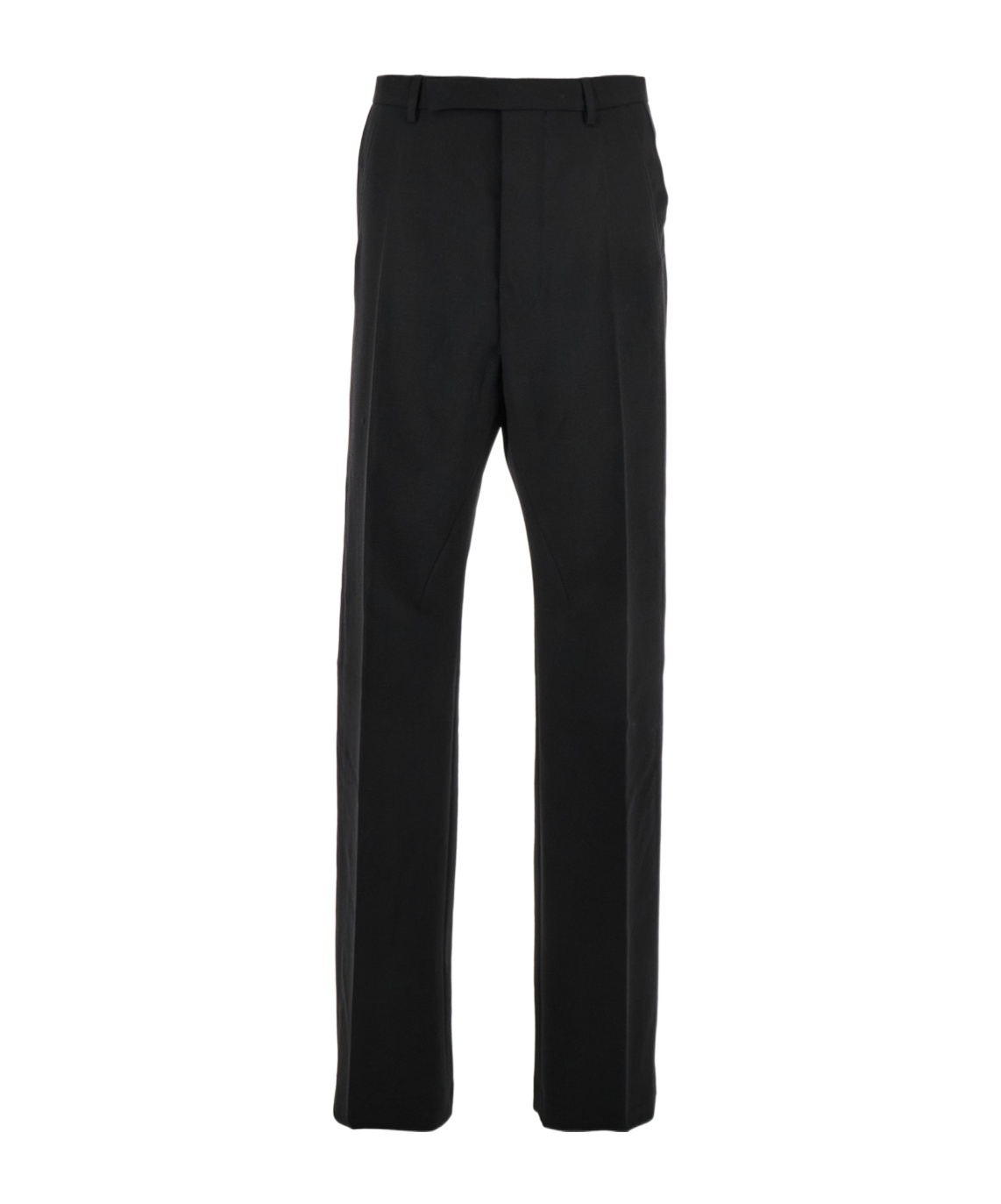 Rick Owens Wide-leg Tailored Wool Pants With Pleat Detail In Black