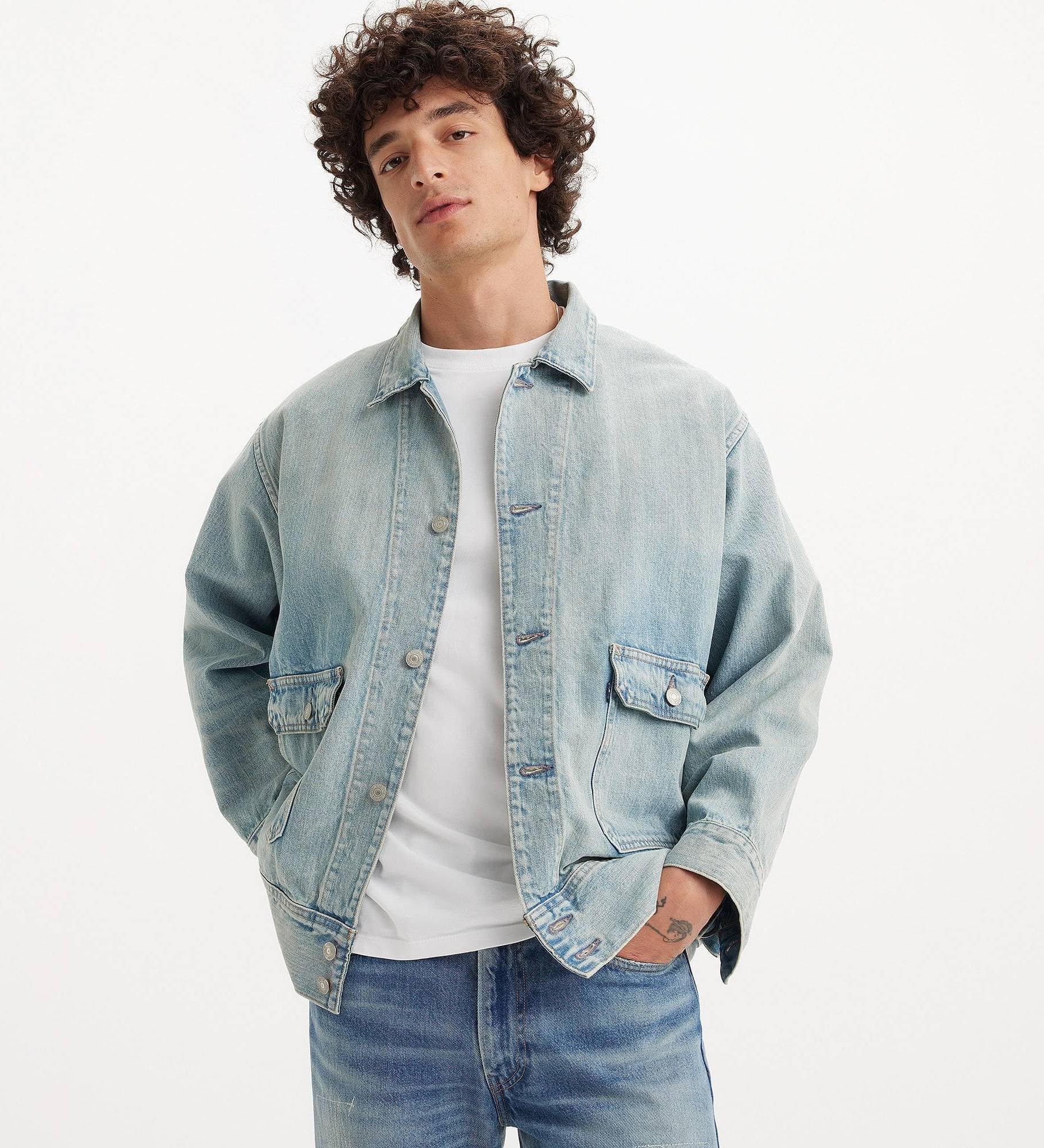 Levi's Lapel Denim Jacket In Gray