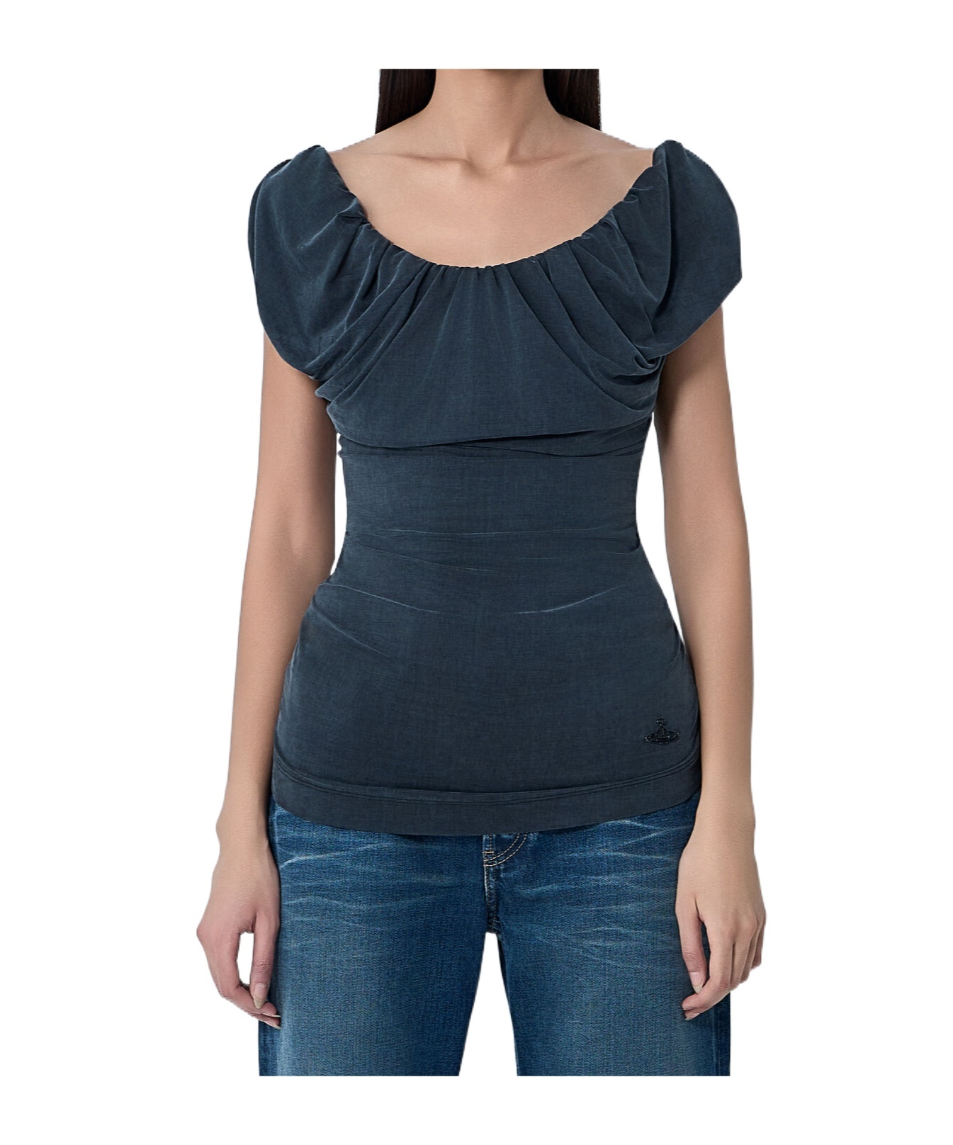 Vivienne Westwood Gathered Top In Blue