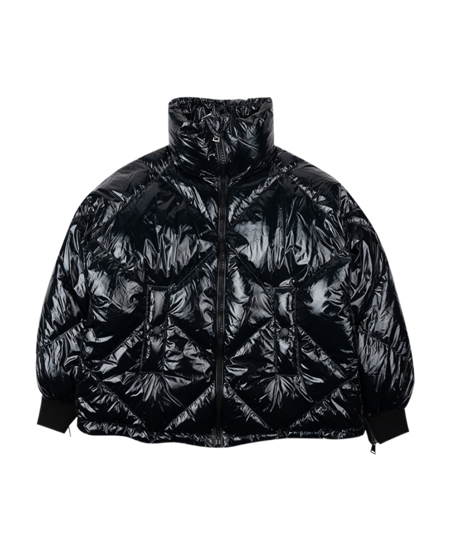 Max Mara Long-sleeved Down Jacket In Black