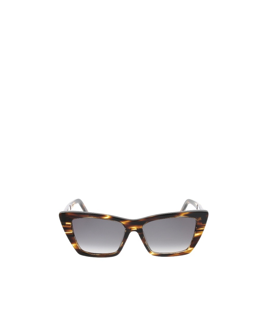 Saint Laurent Carolyn Recycled Acetate Cat-eye Sunglasses In Gray
