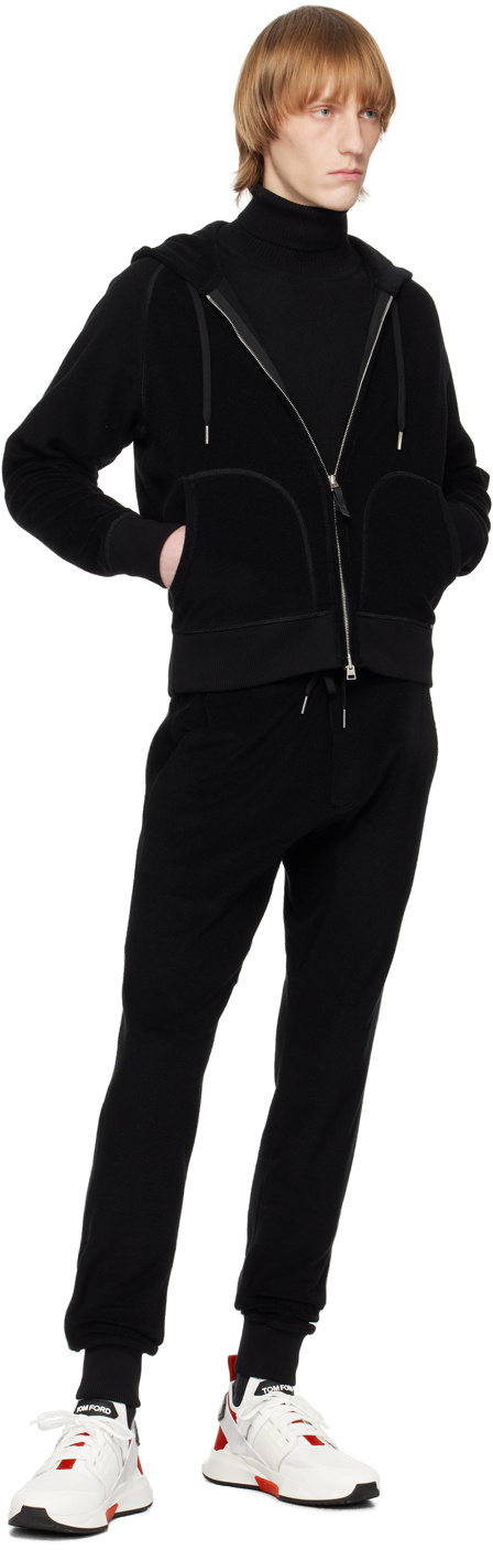 Tom Ford Straight-leg Cotton Track Pants In Black
