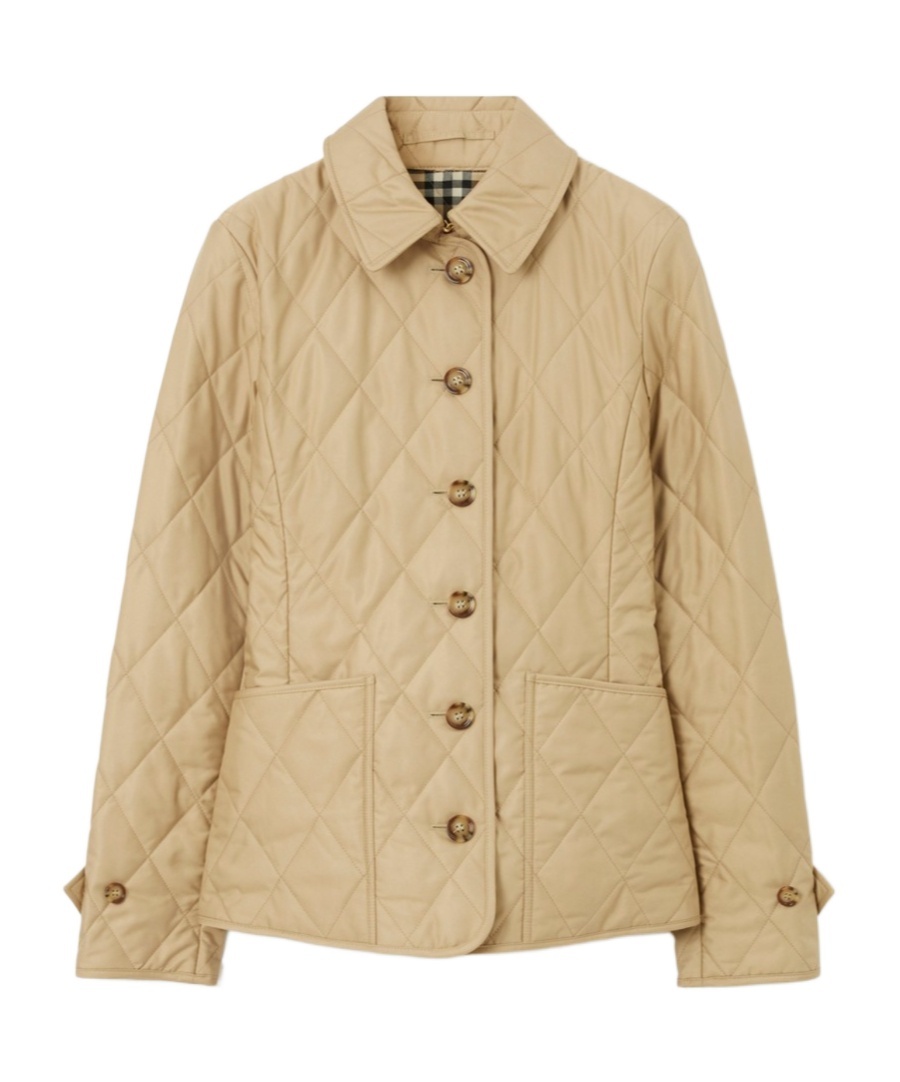Burberry Quilted Thermoregulated Jacket In Nude