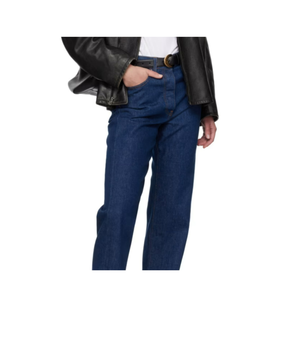 The Row Logo Marking Adjustable Belt In Black