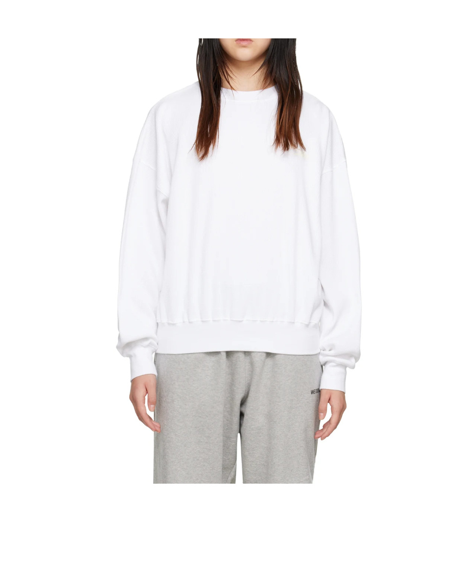 We11 Done White Crewneck Sweatshirt In White