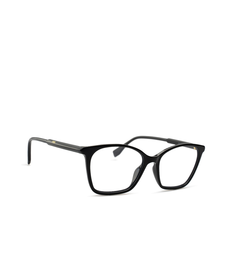 Fendi Polished-effect Square-frame Glasses In Black