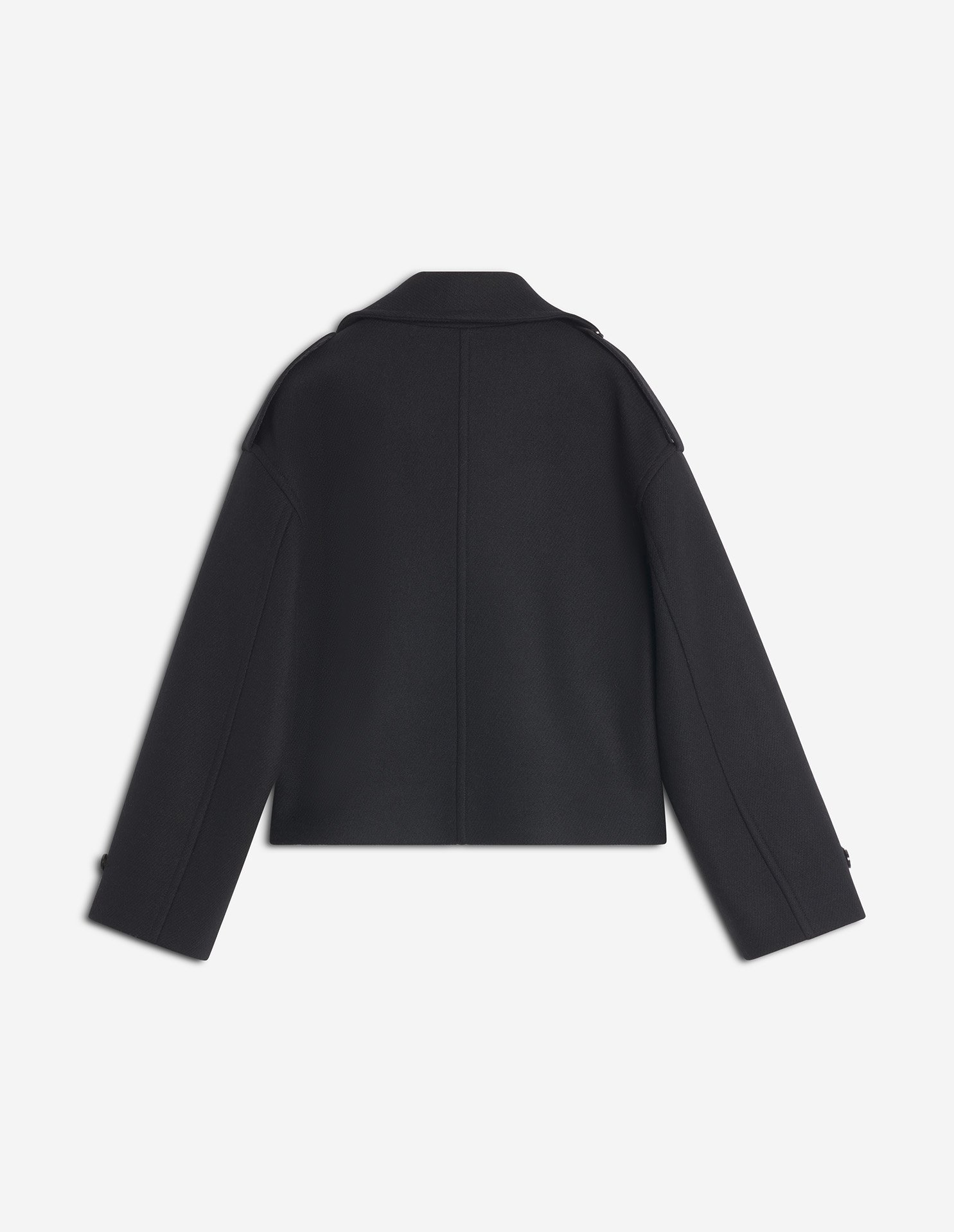 Maison Kitsuné Long Sleeve Coat In Black