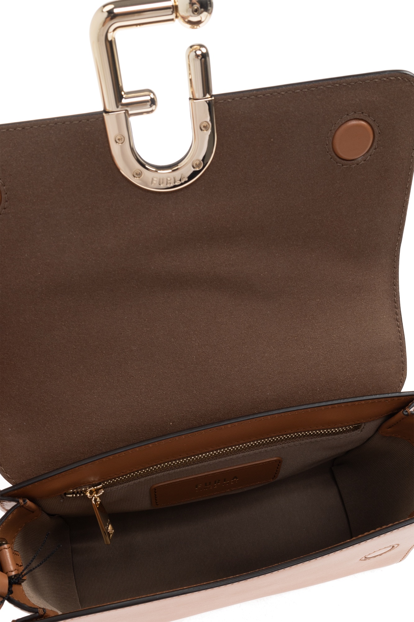 Furla Flap Shoulder Bag In Brown