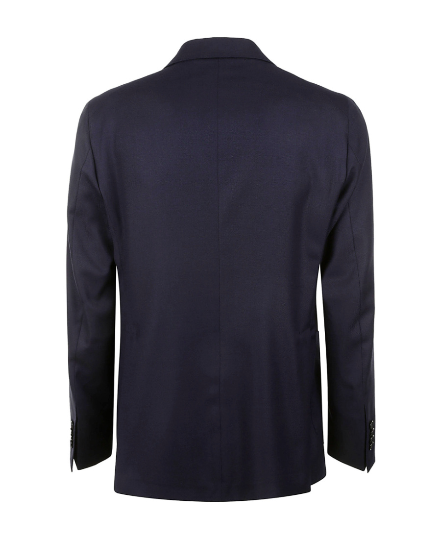 Tagliatore Tailored Wool Blazer With Notch Lapels In Black