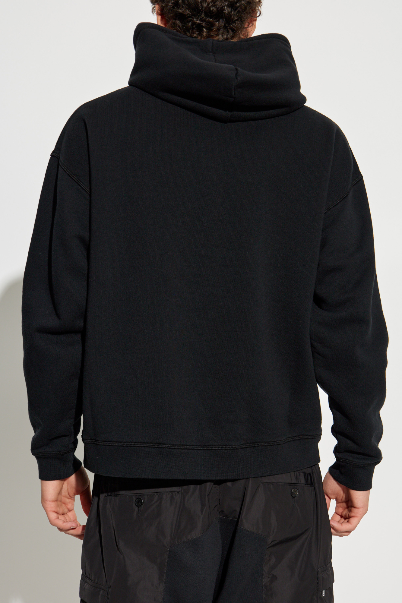 Dsquared2 Long-sleeved Hooded Sweatshirt In Black