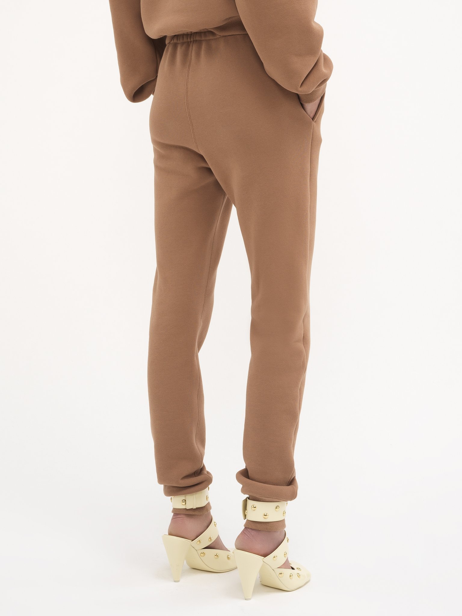 Chloé Elastic Waist Sweatpants In Brown