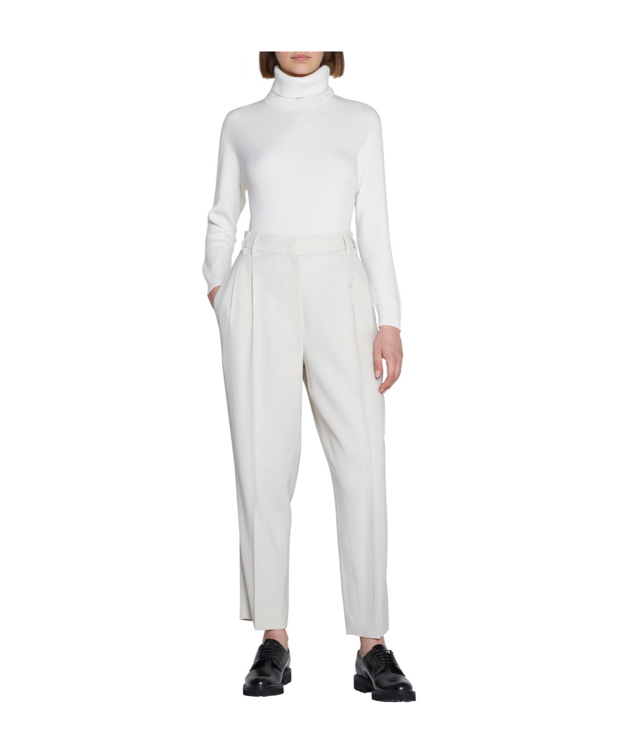Brunello Cucinelli Roll-neck Cashmere Jumper In White