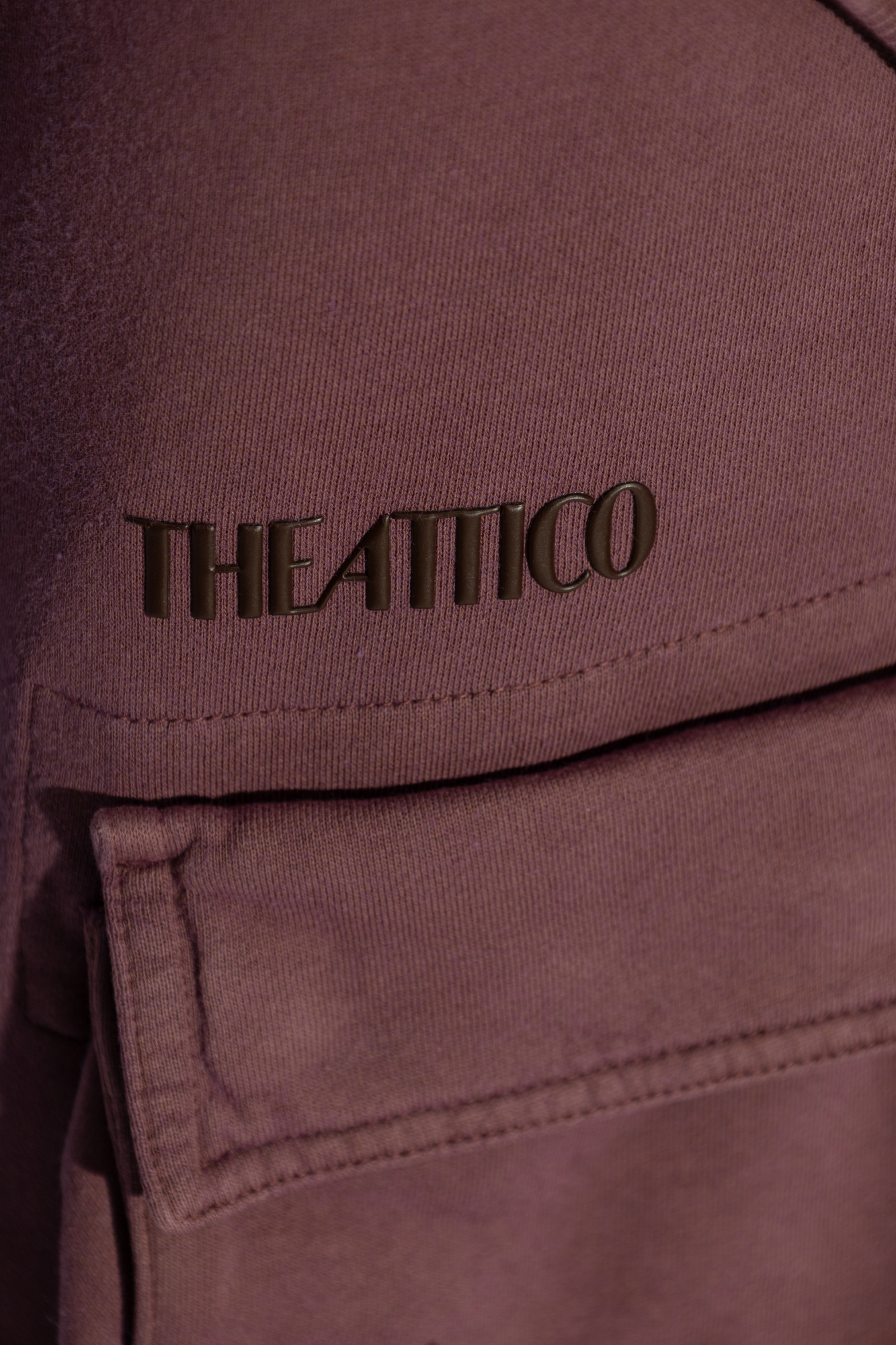 Attico Elastic Waist Sweatpants In Red