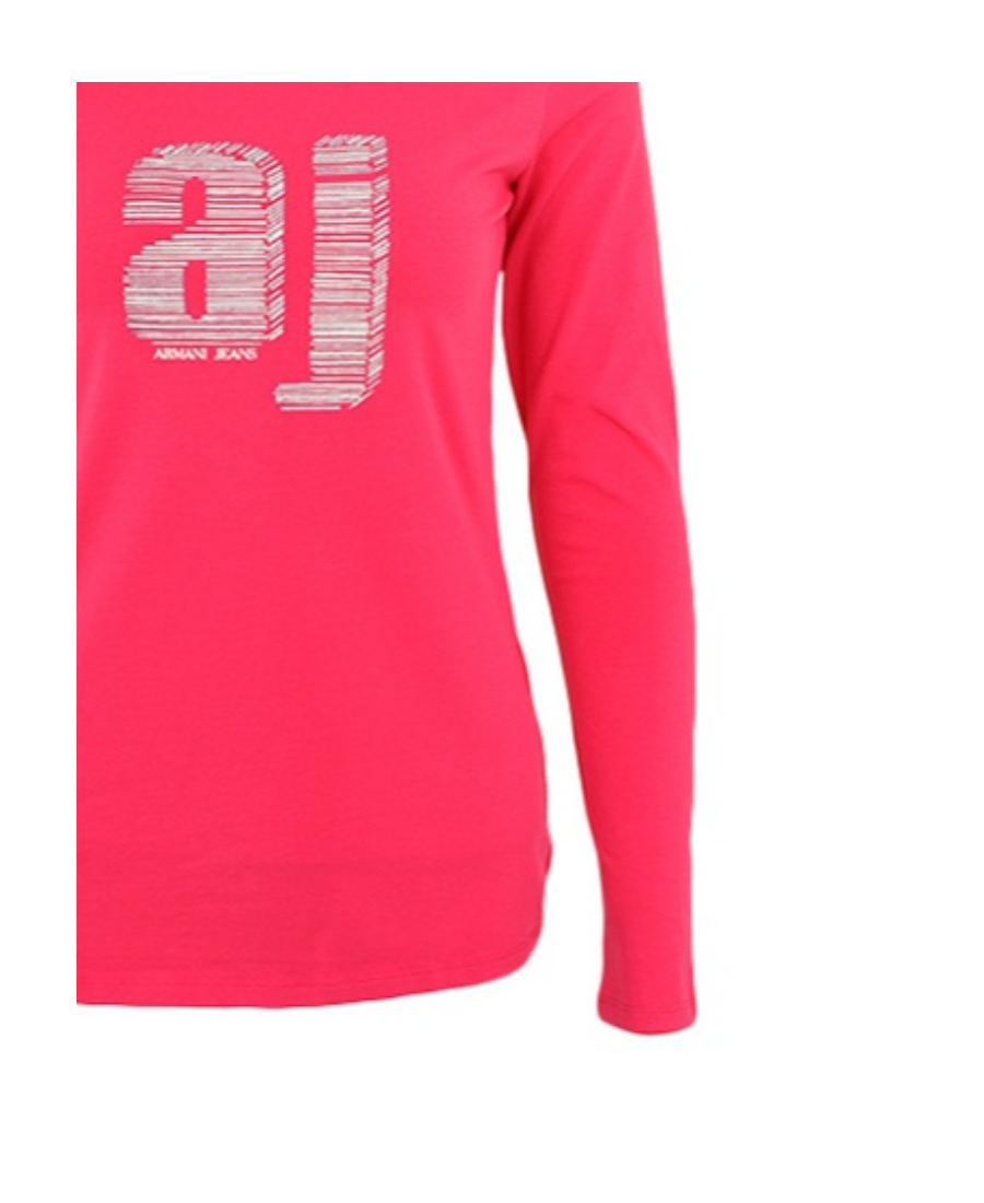 Shop Armani Jeans Logo T-shirt In Pink