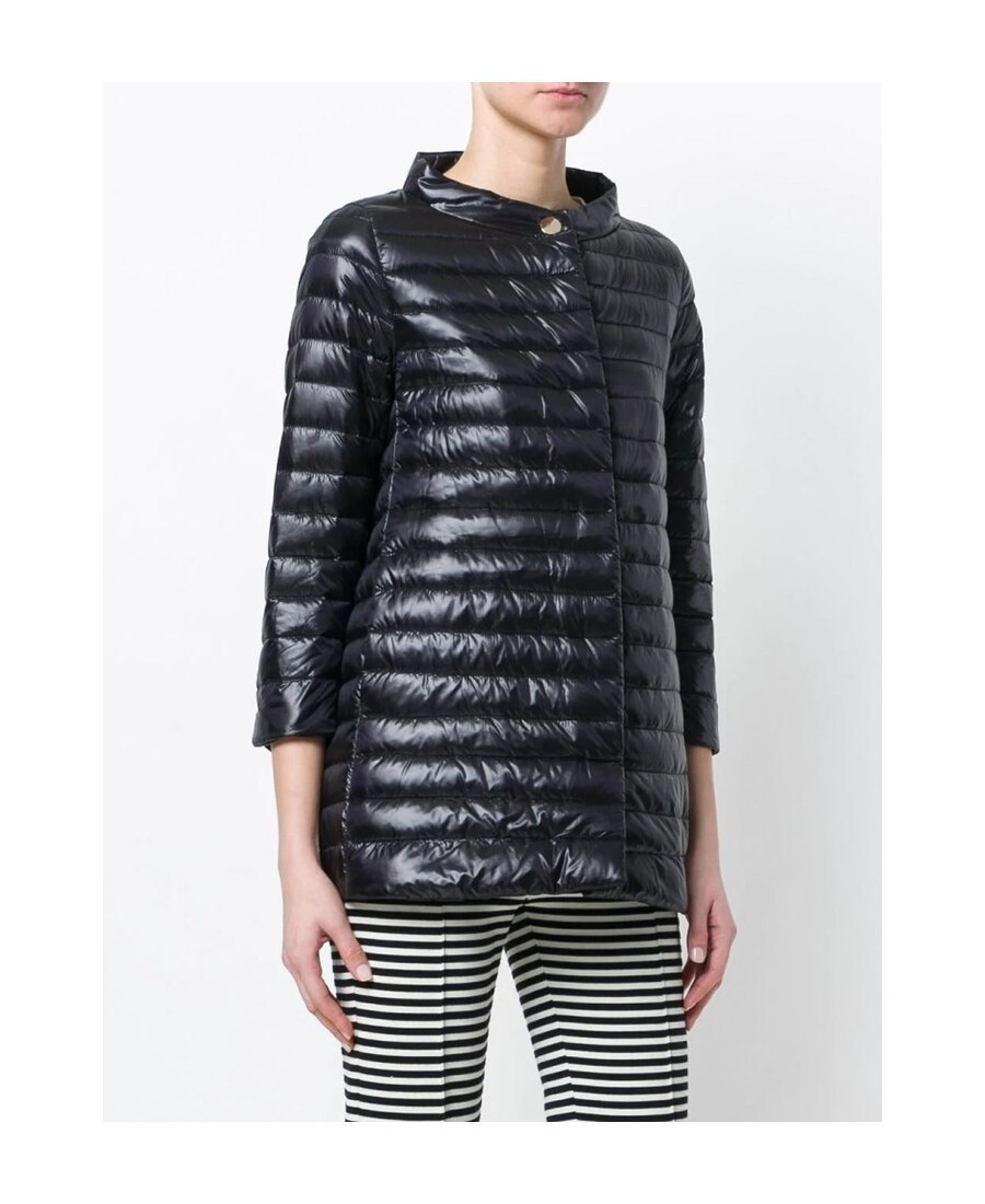 Herno Midi Padded Coat In Black