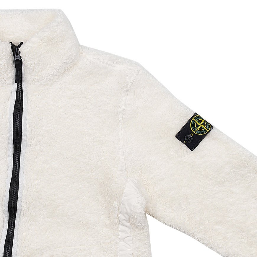 Stone Island Logo Decal Casual Jacket In Nude